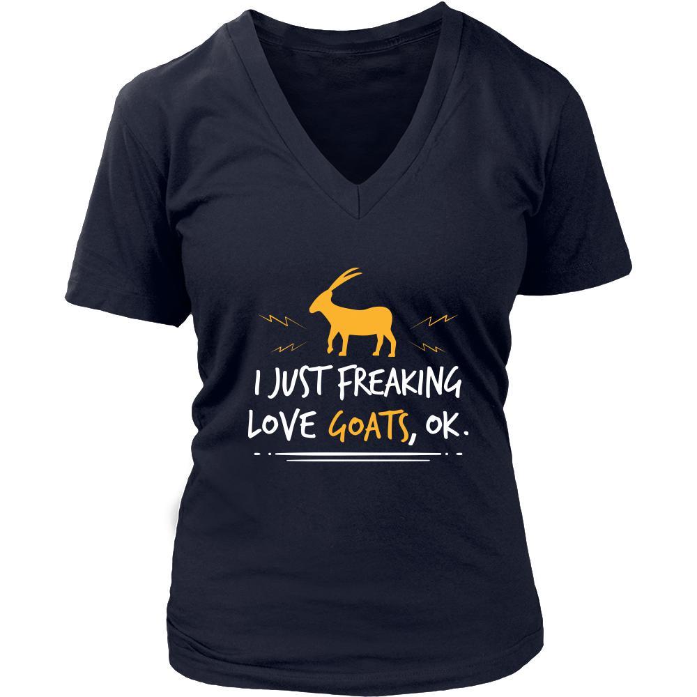 Goat Shirt - Freaking Love Goats - Animal Lover Gift-T-shirt-Teelime | shirts-hoodies-mugs
