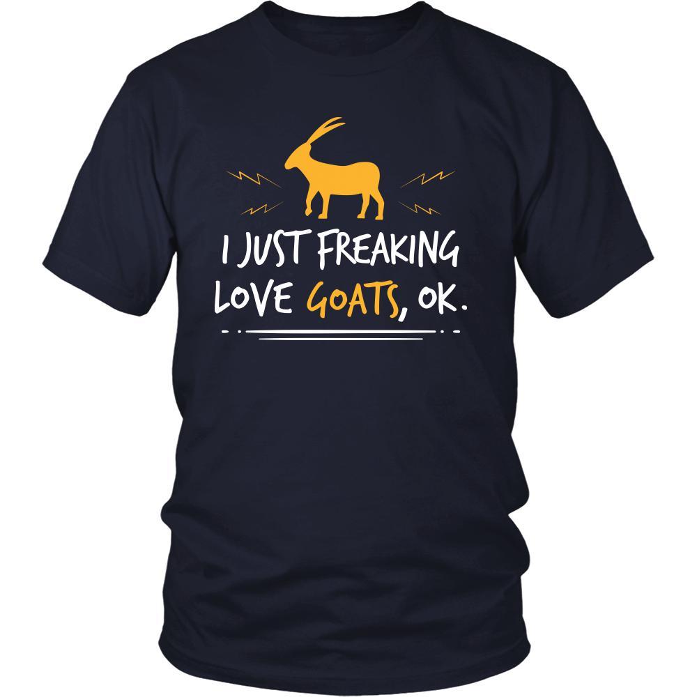 Goat Shirt - Freaking Love Goats - Animal Lover Gift-T-shirt-Teelime | shirts-hoodies-mugs