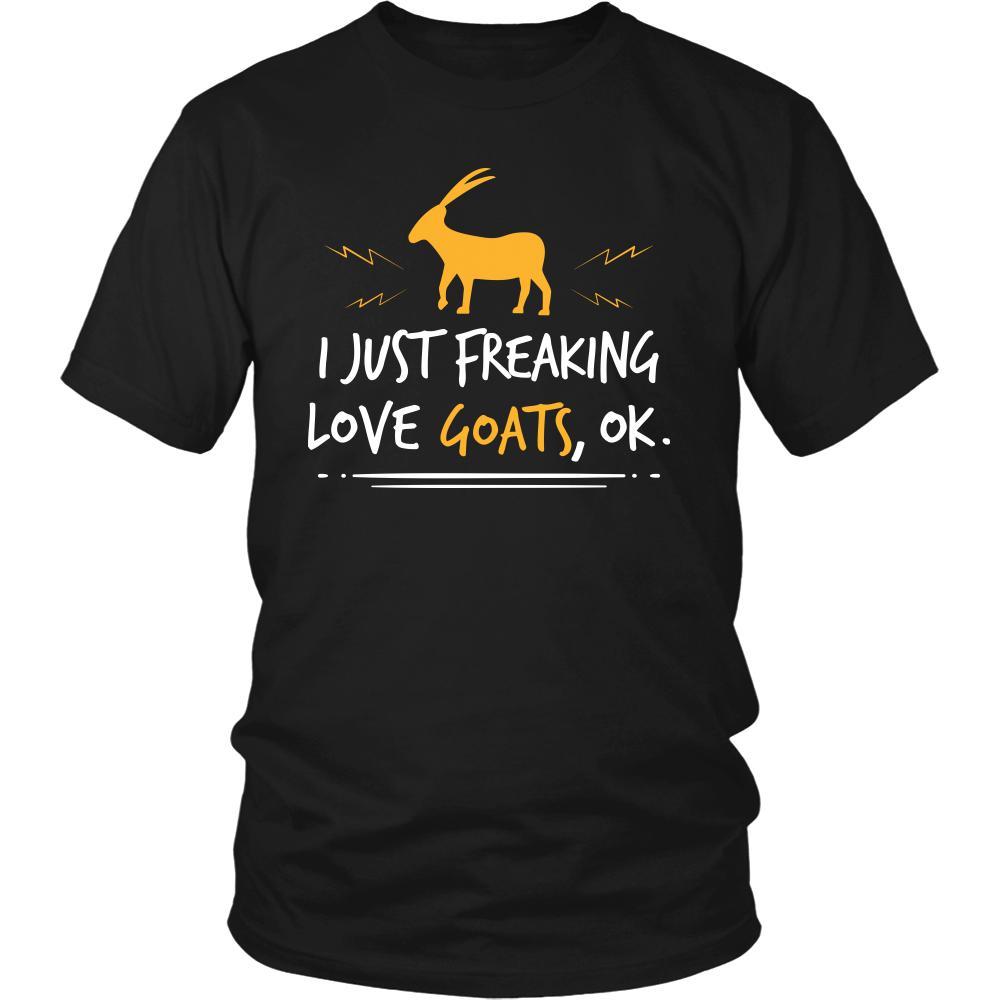Goat Shirt - Freaking Love Goats - Animal Lover Gift-T-shirt-Teelime | shirts-hoodies-mugs