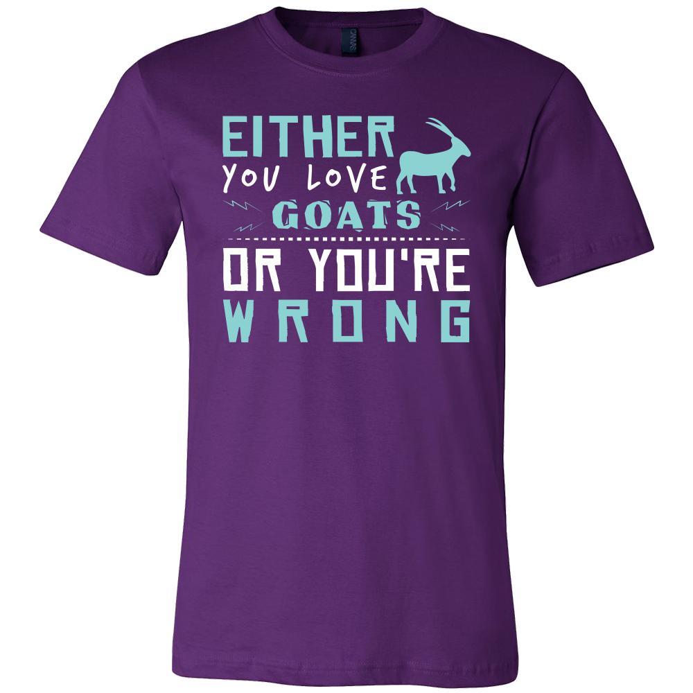 Goat Shirt - Love or Wrong - Animal Lover Gift-T-shirt-Teelime | shirts-hoodies-mugs