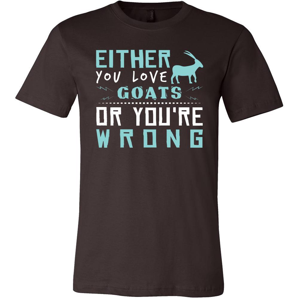 Goat Shirt - Love or Wrong - Animal Lover Gift-T-shirt-Teelime | shirts-hoodies-mugs