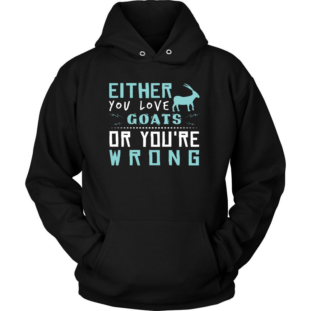 Goat Shirt - Love or Wrong - Animal Lover Gift-T-shirt-Teelime | shirts-hoodies-mugs