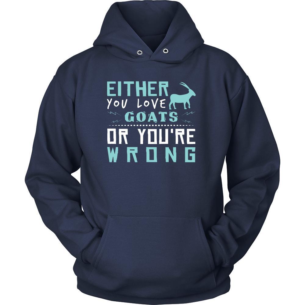 Goat Shirt - Love or Wrong - Animal Lover Gift-T-shirt-Teelime | shirts-hoodies-mugs