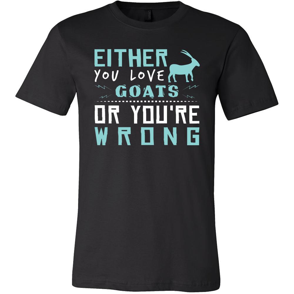 Goat Shirt - Love or Wrong - Animal Lover Gift-T-shirt-Teelime | shirts-hoodies-mugs