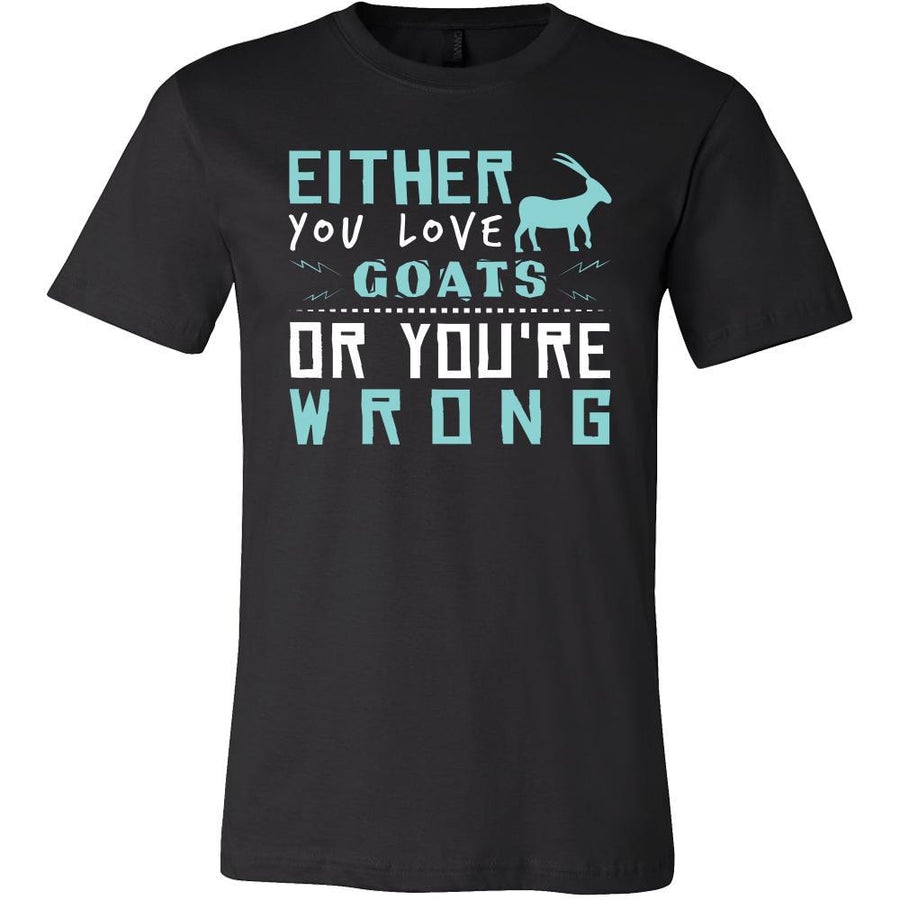 Goat Shirt - Love or Wrong - Animal Lover Gift-T-shirt-Teelime | shirts-hoodies-mugs