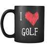Golf I Love Golf 11oz Black Mug-Drinkware-Teelime | shirts-hoodies-mugs