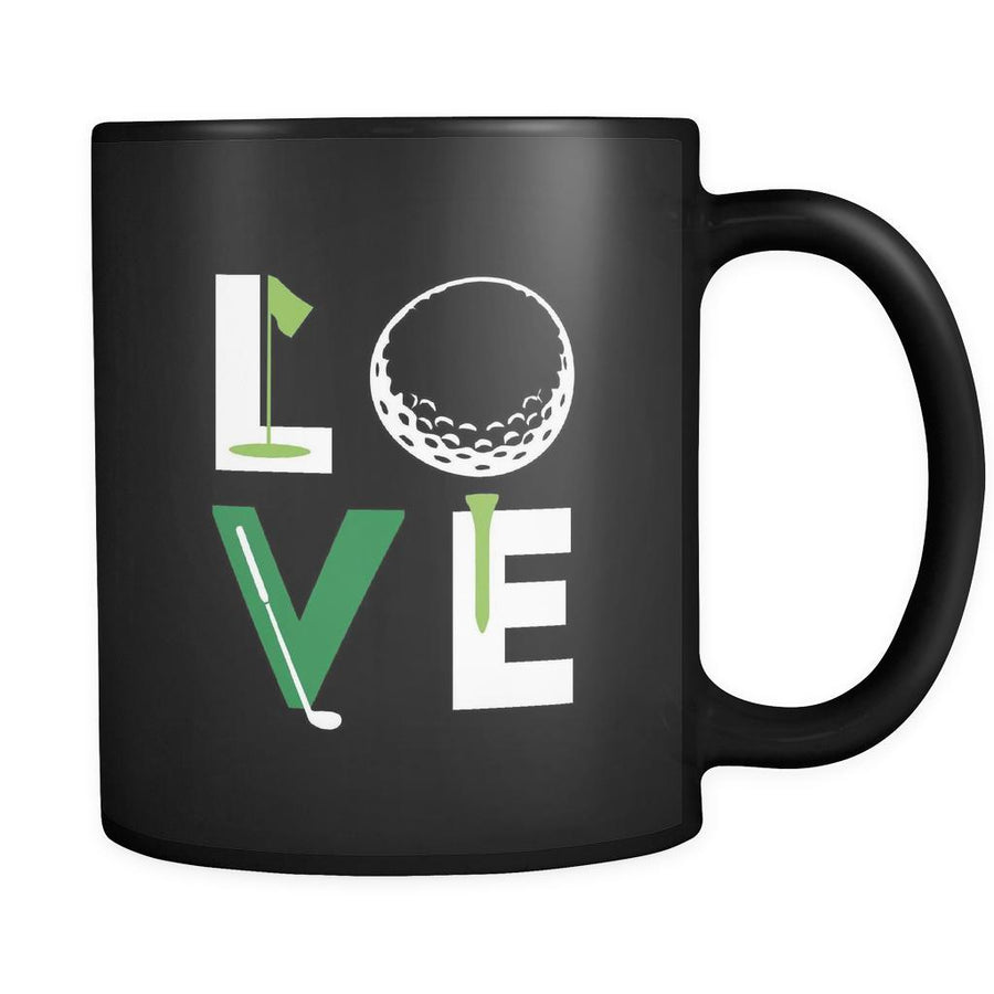 Golf Love 11oz Black Mug