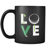 Golf Love 11oz Black Mug-Drinkware-Teelime | shirts-hoodies-mugs