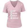 Golf Player- Eat Sleep Golf Repeat- Golfer Sport Shirt-T-shirt-Teelime | shirts-hoodies-mugs