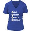 Golf Player- Eat Sleep Golf Repeat- Golfer Sport Shirt-T-shirt-Teelime | shirts-hoodies-mugs