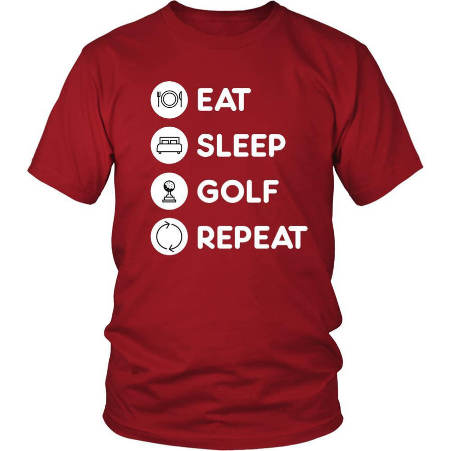 Golf Player- Eat Sleep Golf Repeat- Golfer Sport Shirt-T-shirt-Teelime | shirts-hoodies-mugs