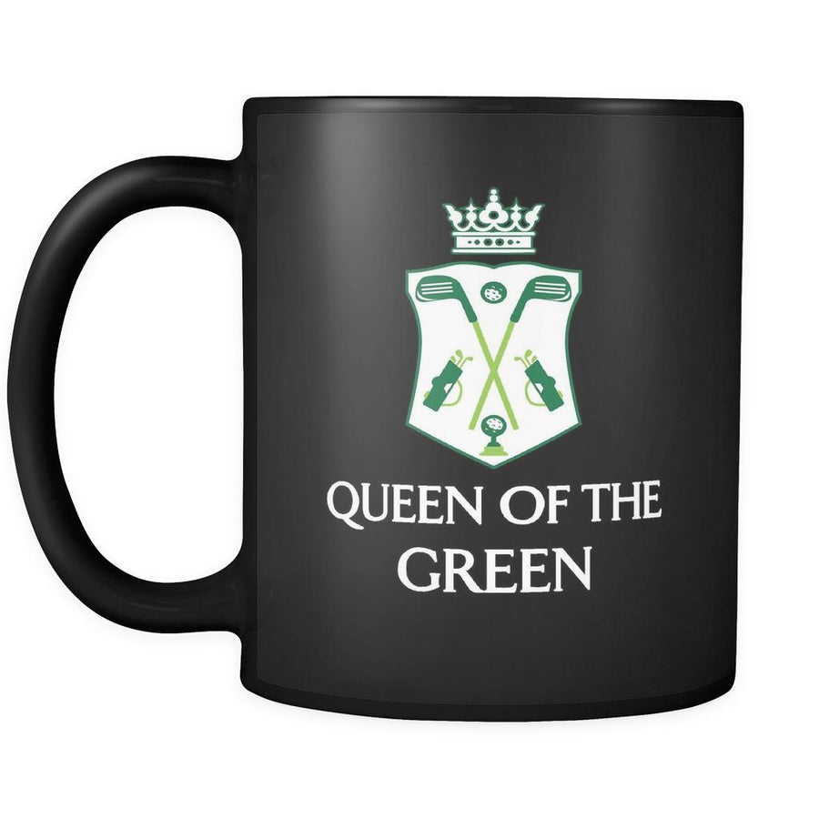Golf Player - Queen of the Green - 11oz Black Mug-Drinkware-Teelime | shirts-hoodies-mugs