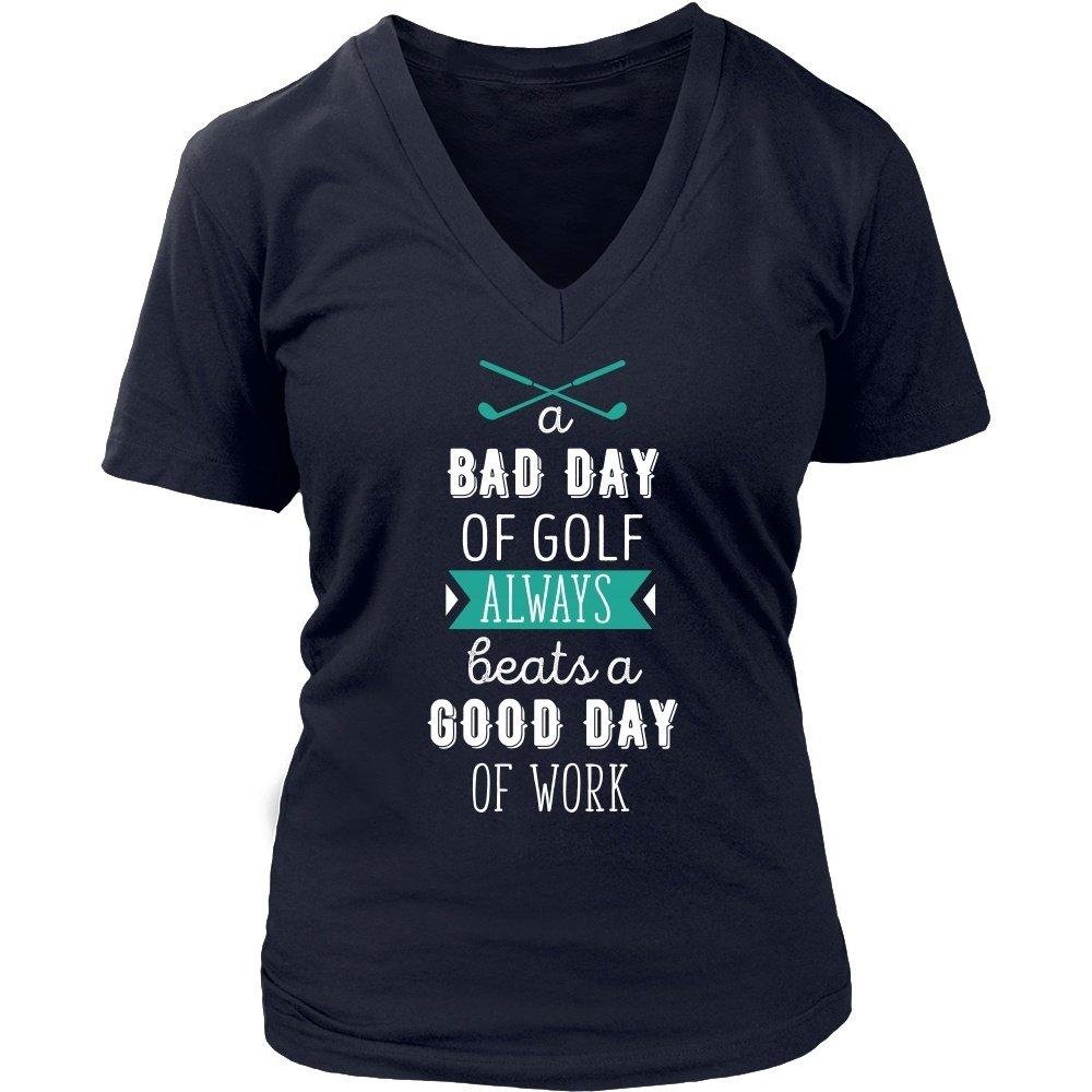 Golf T Shirt - A bad day of Golf always beats a good day of work-T-shirt-Teelime | shirts-hoodies-mugs