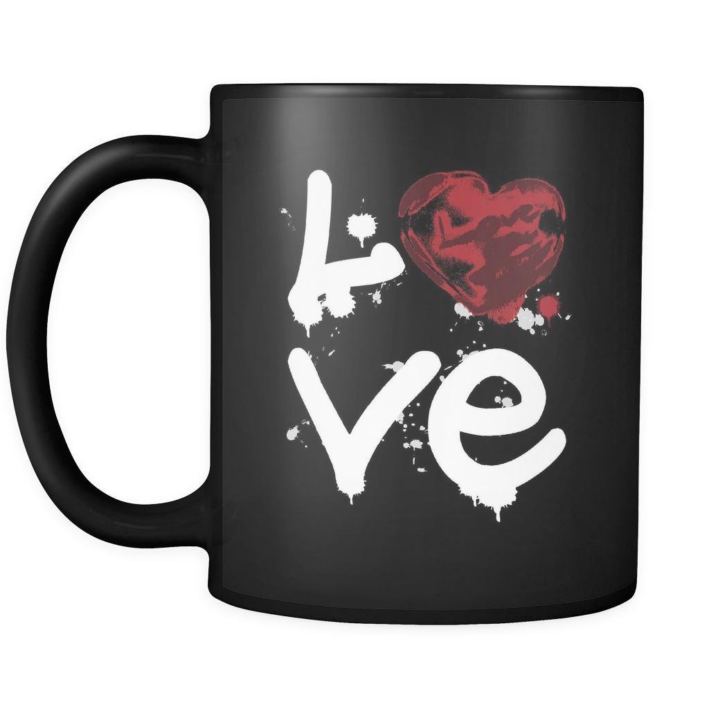 Graffiting - LOVE Graffiting - 11oz Black Mug-Drinkware-Teelime | shirts-hoodies-mugs