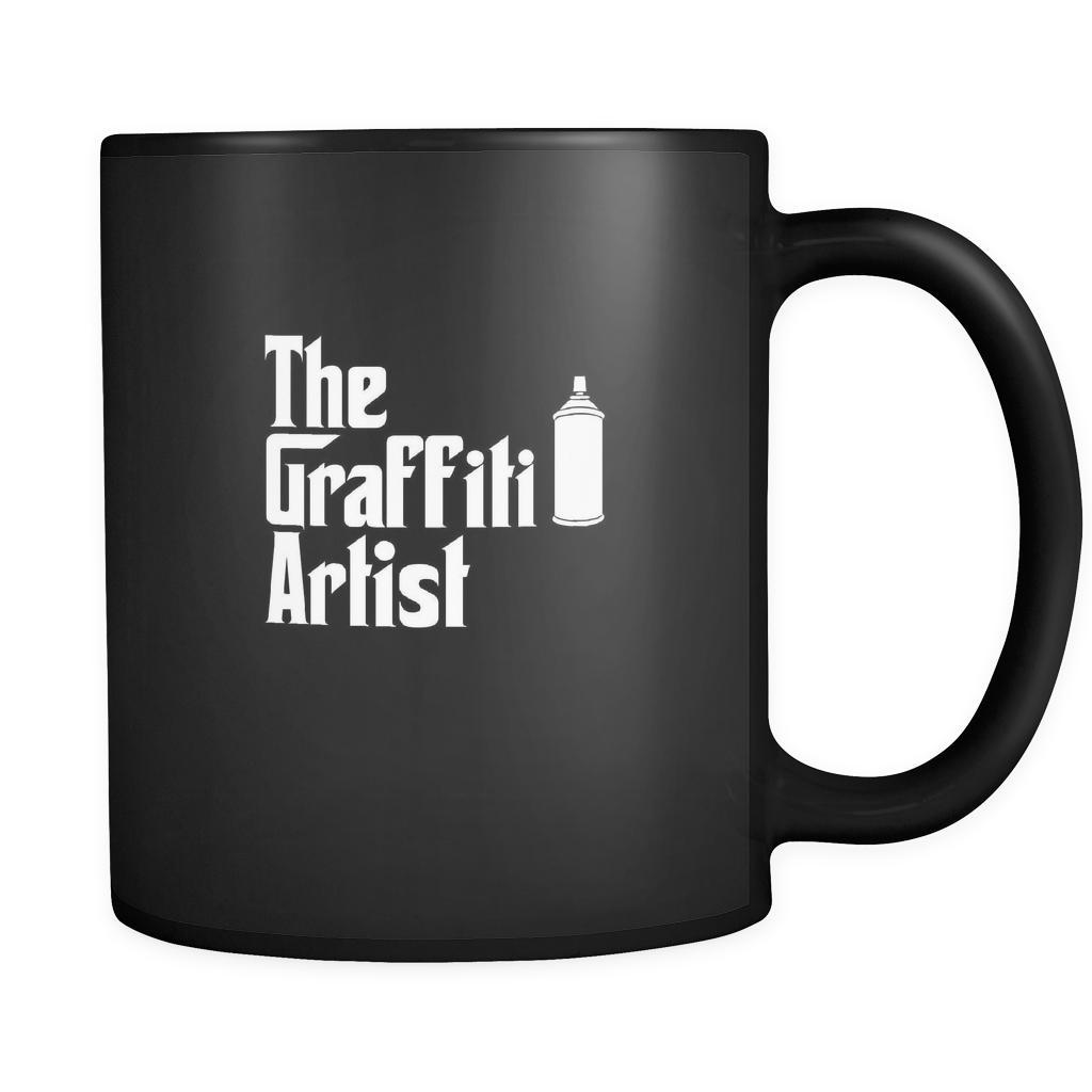 Graffiting The Graffiti Artist 11oz Black Mug-Drinkware-Teelime | shirts-hoodies-mugs