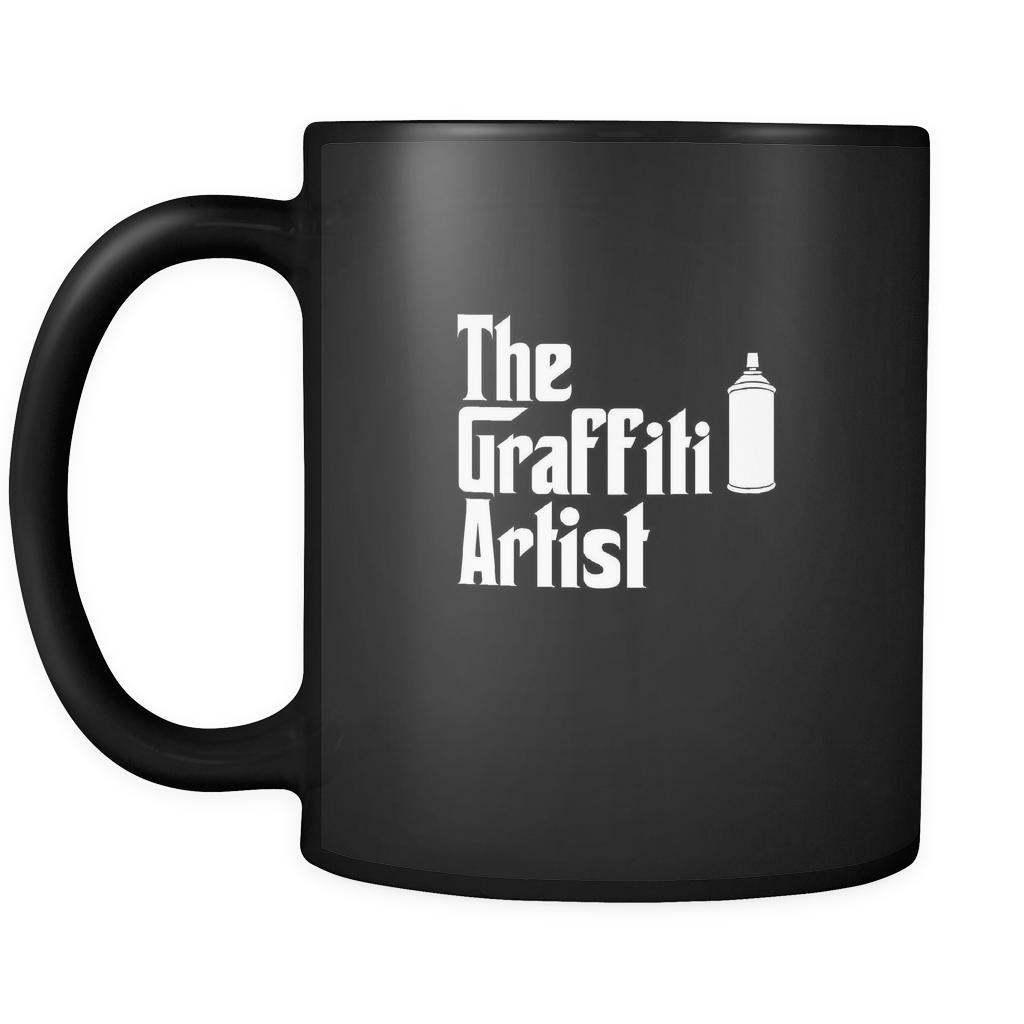 Graffiting The Graffiti Artist 11oz Black Mug-Drinkware-Teelime | shirts-hoodies-mugs