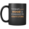 Graffiting Todays Good Mood Is Sponsored By Graffiting 11oz Black Mug-Drinkware-Teelime | shirts-hoodies-mugs