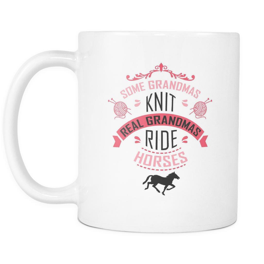 Grandma mugs - Real Grandmas ride Horses-Drinkware-Teelime | shirts-hoodies-mugs