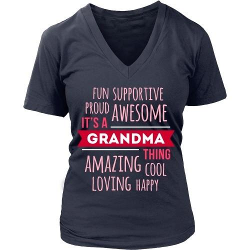 Grandma T Shirt - Fun Supportive Proud Awesome It's a Grandma thing Amazing Cool Loving Happy-T-shirt-Teelime | shirts-hoodies-mugs