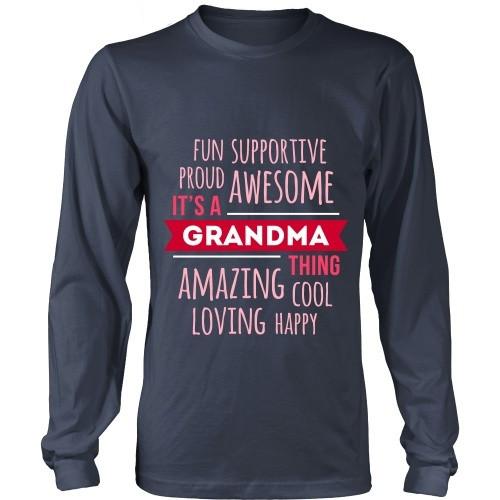 Grandma T Shirt - Fun Supportive Proud Awesome It's a Grandma thing Amazing Cool Loving Happy-T-shirt-Teelime | shirts-hoodies-mugs