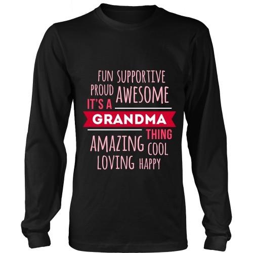 Grandma T Shirt - Fun Supportive Proud Awesome It's a Grandma thing Amazing Cool Loving Happy-T-shirt-Teelime | shirts-hoodies-mugs