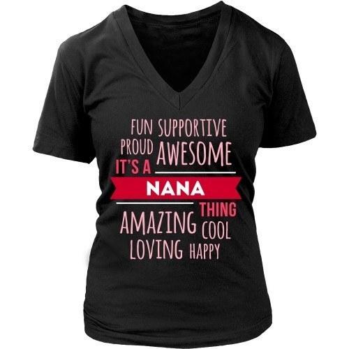Grandma T Shirt - Fun Supportive Proud Awesome It's a Nana thing Amazing Cool Loving Happy-T-shirt-Teelime | shirts-hoodies-mugs