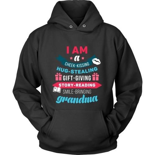 Grandma T Shirt - I am a cheek-kissing hug-stealing gift-giving story-reading smile-bringing-T-shirt-Teelime | shirts-hoodies-mugs
