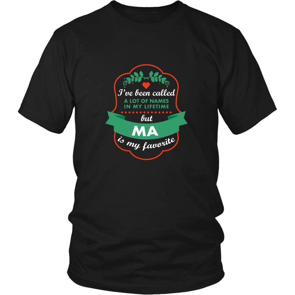 Grandma T Shirt - I've been called a lot of names in my lifetime but Ma is my favorite-T-shirt-Teelime | shirts-hoodies-mugs