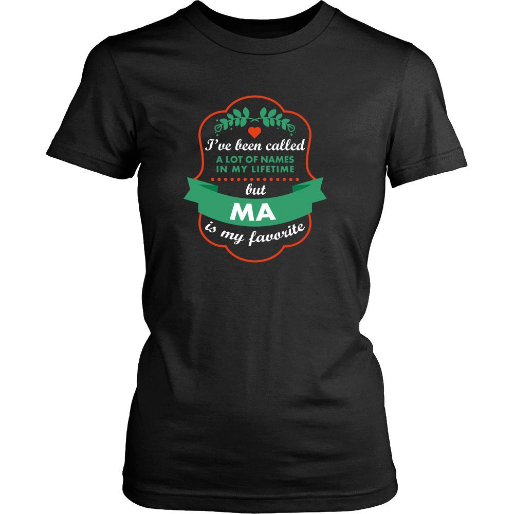 Grandma T Shirt - I've been called a lot of names in my lifetime but Ma is my favorite-T-shirt-Teelime | shirts-hoodies-mugs