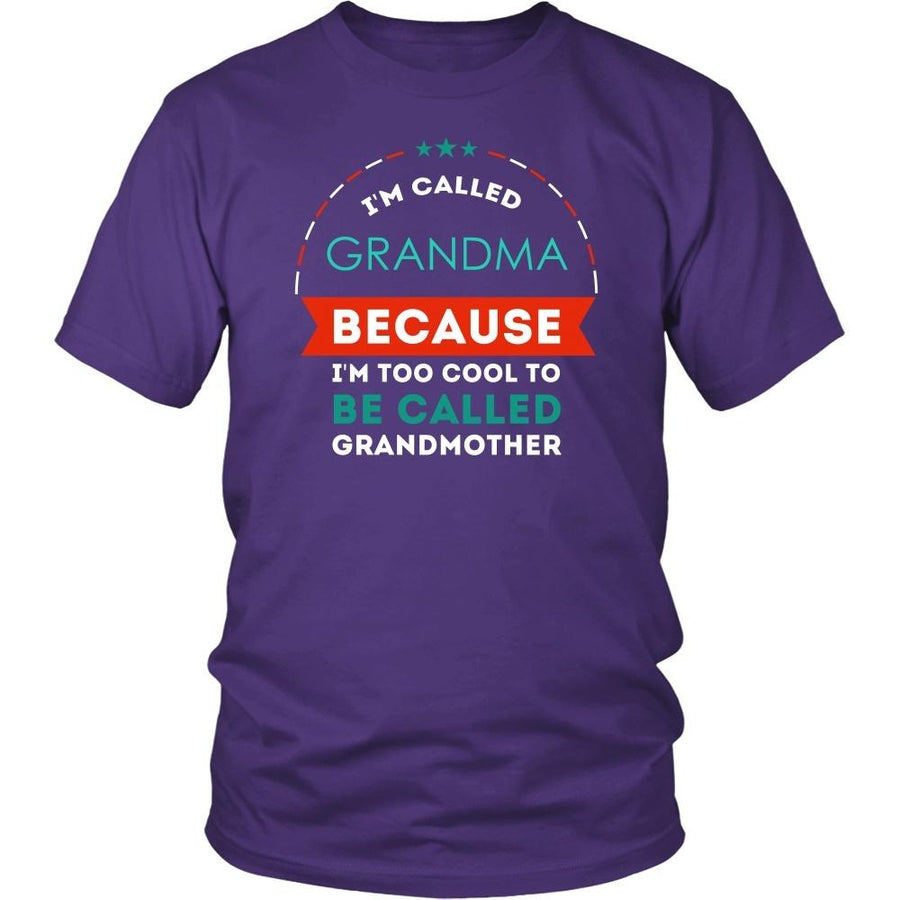 Grandmother T Shirt - I'm called Grandma because I'm too cool to be called Grandmother-T-shirt-Teelime | shirts-hoodies-mugs