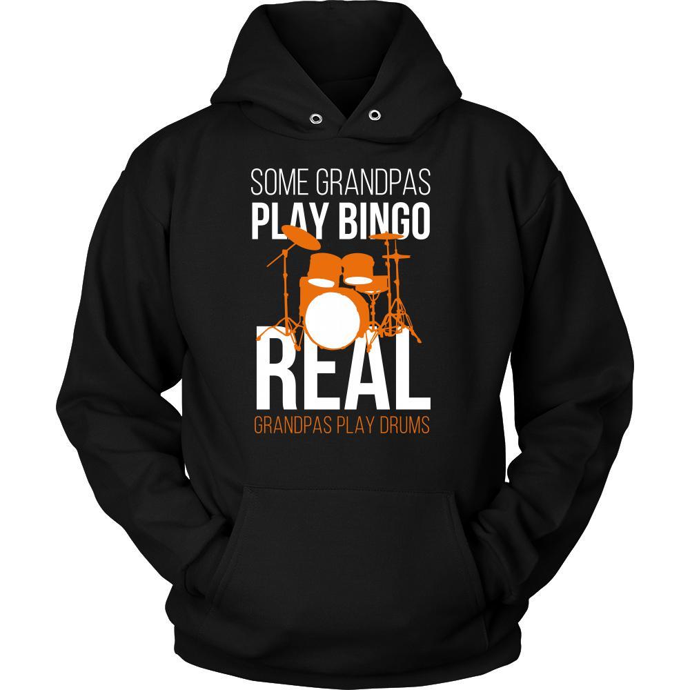Grandpa Shirt - Some grandpas play bingo, real grandpas play drums - Family Gift-T-shirt-Teelime | shirts-hoodies-mugs