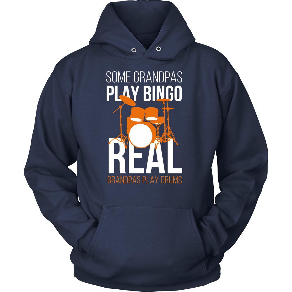 Grandpa Shirt - Some grandpas play bingo, real grandpas play drums - Family Gift-T-shirt-Teelime | shirts-hoodies-mugs