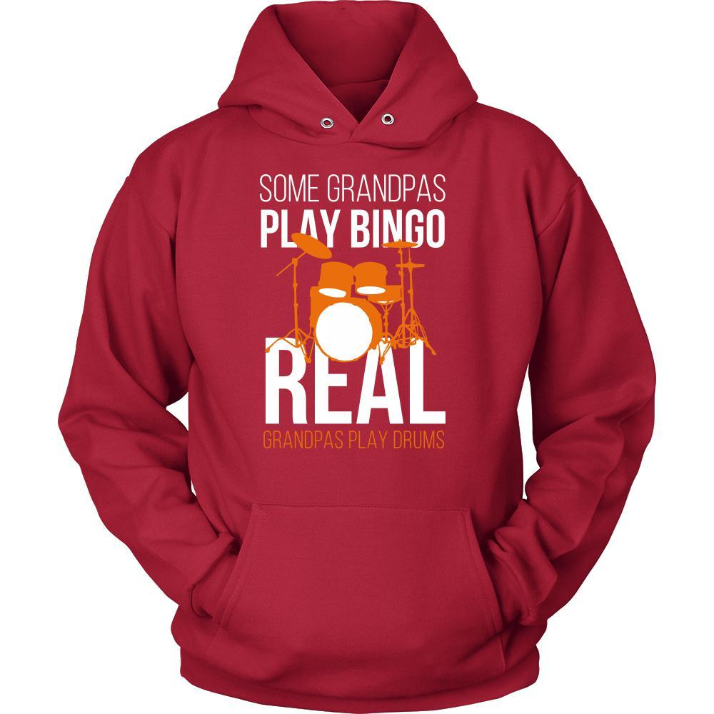 Grandpa Shirt - Some grandpas play bingo, real grandpas play drums - Family Gift-T-shirt-Teelime | shirts-hoodies-mugs