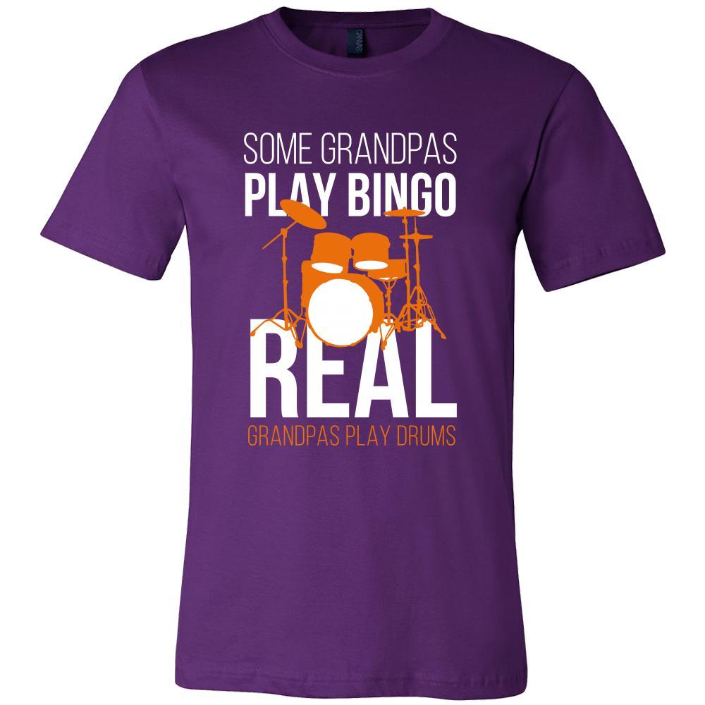 Grandpa Shirt - Some grandpas play bingo, real grandpas play drums - Family Gift-T-shirt-Teelime | shirts-hoodies-mugs