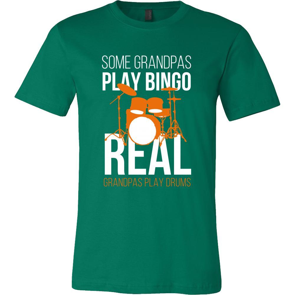 Grandpa Shirt - Some grandpas play bingo, real grandpas play drums - Family Gift-T-shirt-Teelime | shirts-hoodies-mugs
