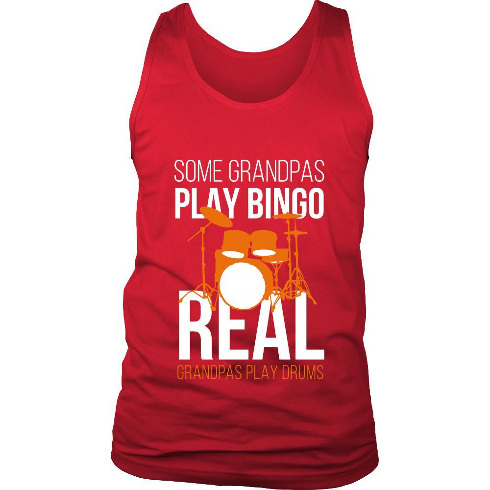 Grandpa Shirt - Some grandpas play bingo, real grandpas play drums - Family Gift-T-shirt-Teelime | shirts-hoodies-mugs