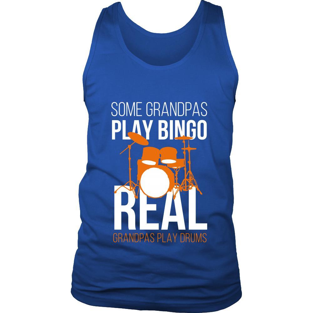 Grandpa Shirt - Some grandpas play bingo, real grandpas play drums - Family Gift-T-shirt-Teelime | shirts-hoodies-mugs