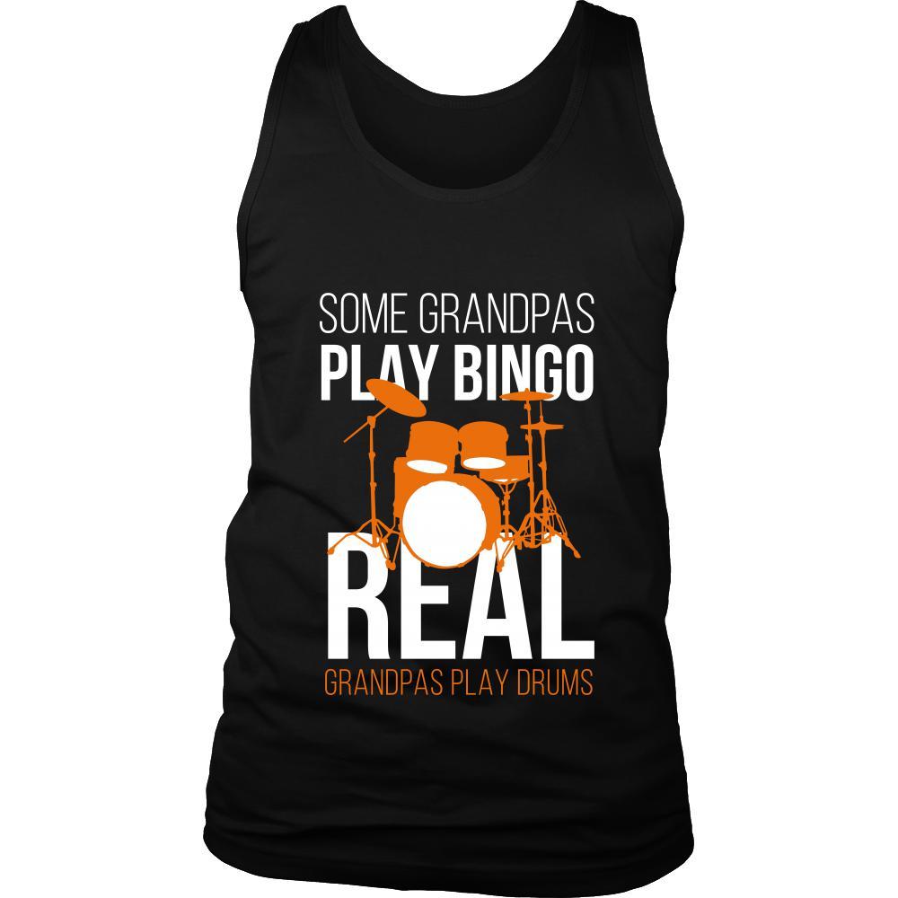 Grandpa Shirt - Some grandpas play bingo, real grandpas play drums - Family Gift-T-shirt-Teelime | shirts-hoodies-mugs
