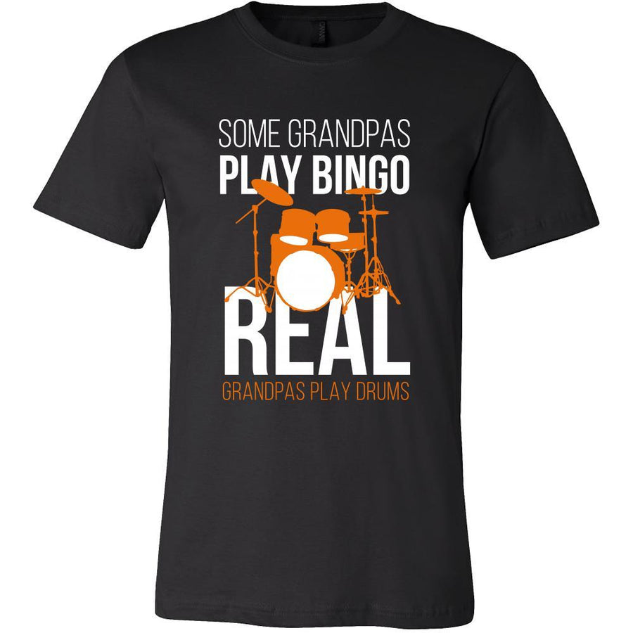 Grandpa Shirt - Some grandpas play bingo, real grandpas play drums - Family Gift-T-shirt-Teelime | shirts-hoodies-mugs