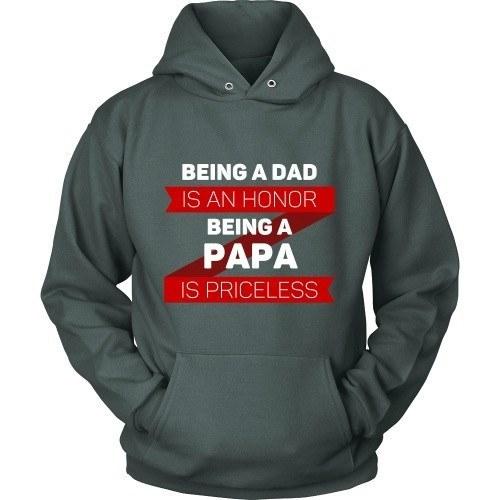 Grandpa T Shirt - Being a Dad is an honor Being a Papa is priceless-T-shirt-Teelime | shirts-hoodies-mugs