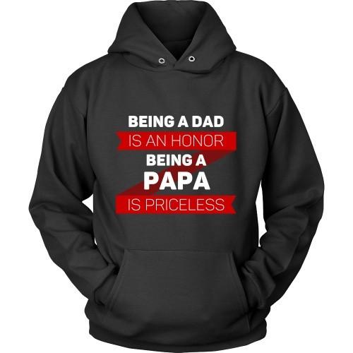 Grandpa T Shirt - Being a Dad is an honor Being a Papa is priceless-T-shirt-Teelime | shirts-hoodies-mugs