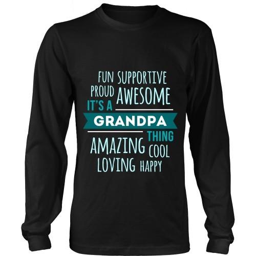 Grandpa T Shirt - Fun Supportive Proud Awesome It's a Grandpa thing Amazing Cool Loving Happy-T-shirt-Teelime | shirts-hoodies-mugs