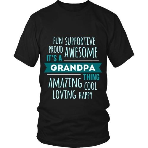 Grandpa T Shirt - Fun Supportive Proud Awesome It's a Grandpa thing Amazing Cool Loving Happy-T-shirt-Teelime | shirts-hoodies-mugs