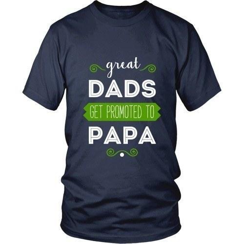 Grandpa T Shirt - Great Dads get promoted to Papa-T-shirt-Teelime | shirts-hoodies-mugs