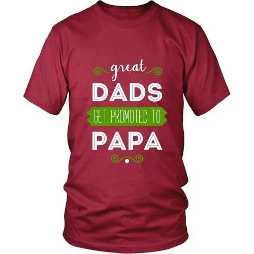 Grandpa T Shirt - Great Dads get promoted to Papa-T-shirt-Teelime | shirts-hoodies-mugs