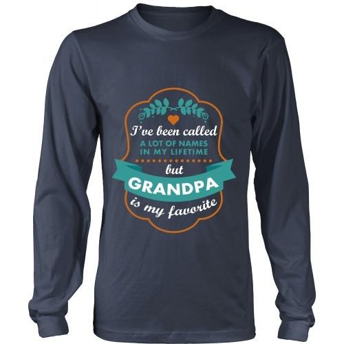 Grandpa T Shirt - I've been called a lot of names in my lifetime but Grandpa is my favourite-T-shirt-Teelime | shirts-hoodies-mugs