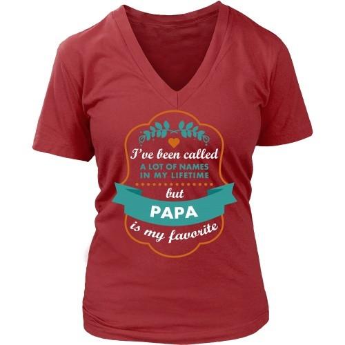 Grandpa T Shirt - I've been called a lot of names in my lifetime but Papa is my favourite-T-shirt-Teelime | shirts-hoodies-mugs