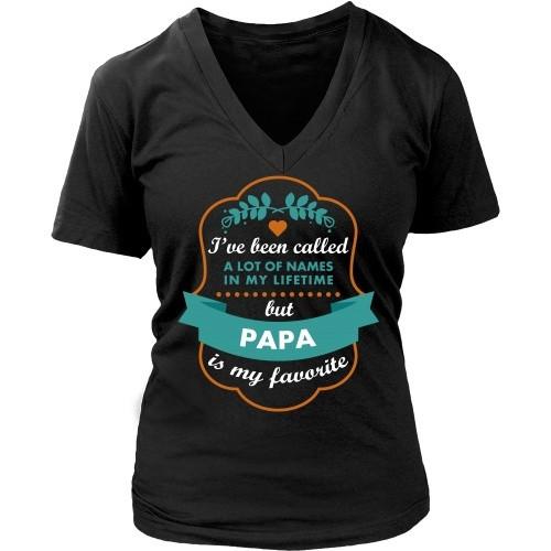 Grandpa T Shirt - I've been called a lot of names in my lifetime but Papa is my favourite-T-shirt-Teelime | shirts-hoodies-mugs