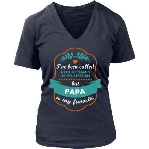 Grandpa T Shirt - I've been called a lot of names in my lifetime but Papa is my favourite-T-shirt-Teelime | shirts-hoodies-mugs