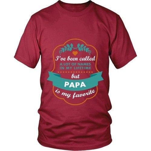 Grandpa T Shirt - I've been called a lot of names in my lifetime but Papa is my favourite-T-shirt-Teelime | shirts-hoodies-mugs
